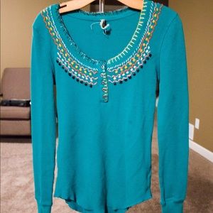 Free People Textured Long Sleeve